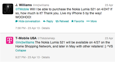 The Nokia 521 for T-Mobile will debut on HSN - T-Mobile to offer Nokia Lumia 521 on April 27th via Home Shopping Network