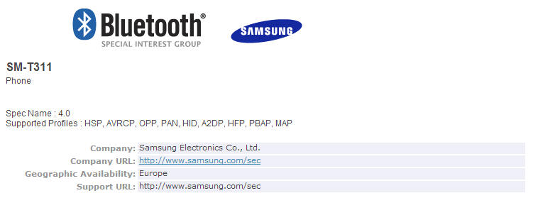 The Samsung Galaxy Tab 3 8.0 will first head to Europe - Samsung Galaxy Tab 3 8.0 shows up on Bluetooth SIG