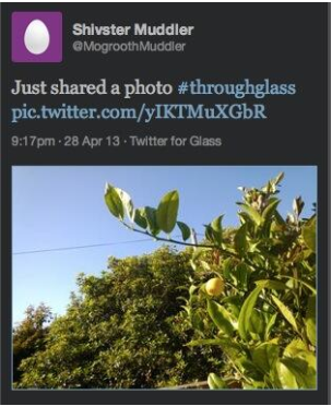 This tweet shows off a possible Twitter client for Google Glass - Tweet shows that an official Twitter app for Google Glass is coming