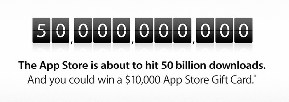 Apple is counting down toward the 50 billionth downloaded app - Apple counts down to 50 billion App Store downloads