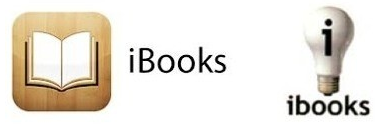 Apple's iBooks logo (L) and the one used by BlackTower Press - Apple wins trademark battle over "iBooks" name