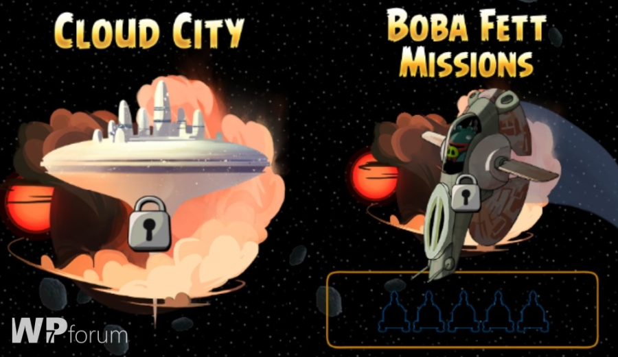 Two new levels have been added to the Windows Phone version of Angry Birds Star Wars - Angry Birds Star Wars gets update for Windows Phone, adds Cloud City and Bobba Fett levels