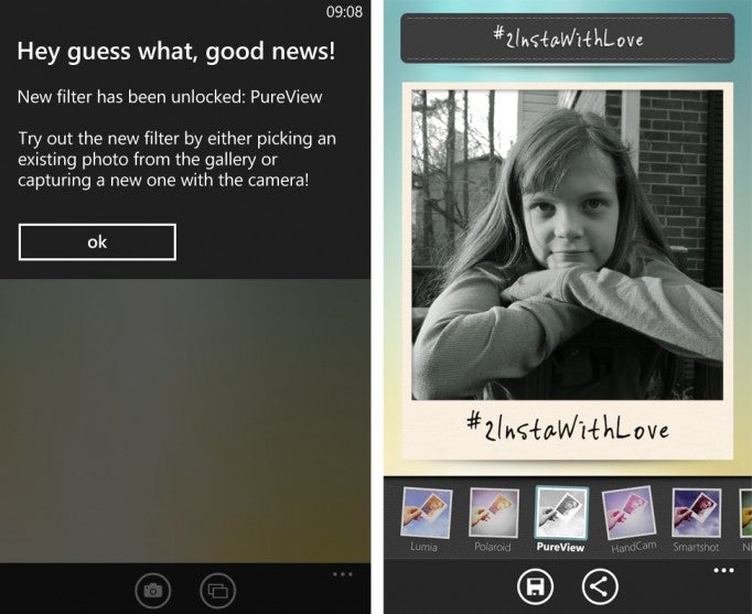 PureView is a black and white filter for the 2InstaWithLove app - Update to Nokia's #2InstaWithLove adds PureView filter