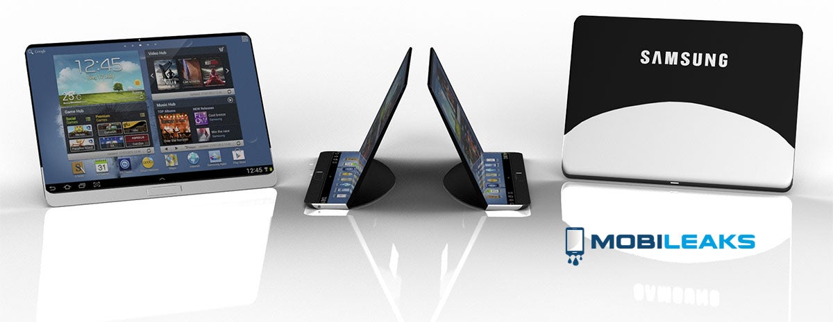 Flexible Samsung tablet concept out with specs, bottom part folds to a stand and keyboard