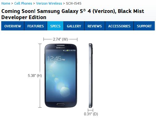 The Samsung Galaxy S4 Developer Edition is coming - Samsung Galaxy S4 Developer Edition coming to Verizon and AT&T