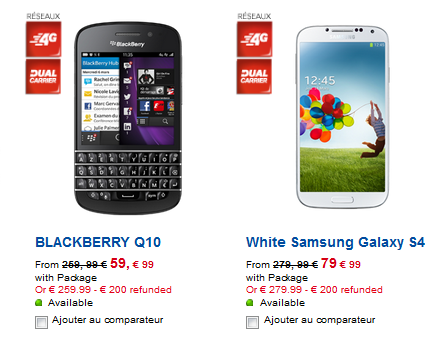 The BlackBerry Q10 outsells the Samsung Galaxy S4 at France&#039;s SFR - BlackBerry Q10 outsells the Apple iPhone 5, HTC One and Samsung Galaxy S4 in France