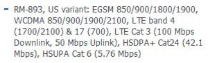Specs from the Nokia Developer page show the Lumia 925 supports LTE on both T-Mobile and AT&amp;T - Nokia Lumia 925 being tested on AT&T