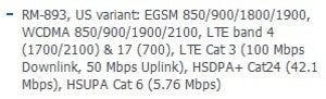 Specs from the Nokia Developer page show the Lumia 925 supports LTE on both T-Mobile and AT&amp;amp;T - Nokia Lumia 925 being tested on AT&amp;T