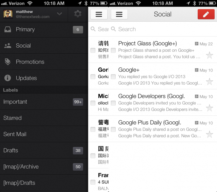 Gmail update hits iOS with new Inbox and notifications