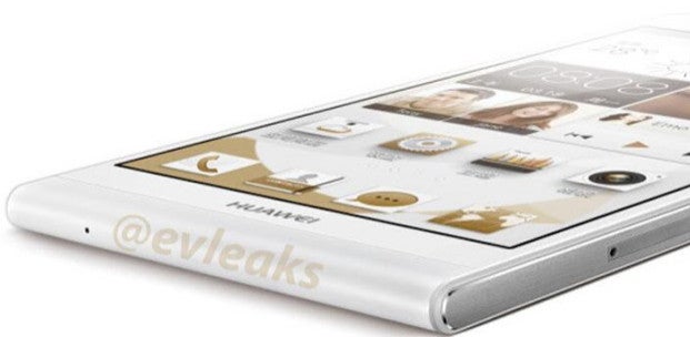 Leaked shot by evleaks reveals how thin the Huawei Ascend P6&#039;s profile really is - Huawei Ascend P6 gets benchmarked