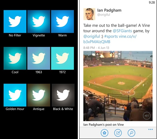 Screenshots from the Windows Phone 8 Twitter update - Updated Twitter app for Windows Phone 8 brings new features