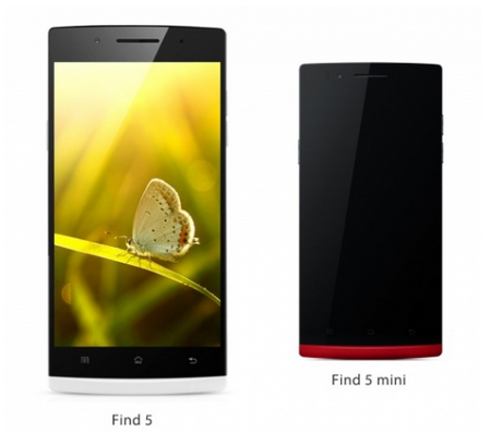 Comparing the Oppo Find 5 (L) to the Oppo Find 5 mini - Oppo Find 5 mini leaked