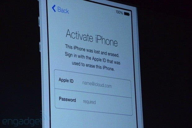 Apple introduces its new Activation Lock at WWDC - Apple shows off Activation Lock for iOS 7