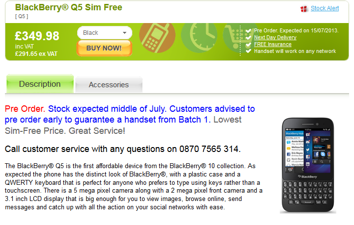 The BlackBerry Q5 can be pre-ordered in the U.K. - Pre-order period starts for BlackBerry Q5 in U.K.