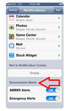 An update from AT&amp;amp;T adds government alerts to the Apple iPhone - AT&amp;T update for the Apple iPhone adds support for AMBER alerts and other emergency messages