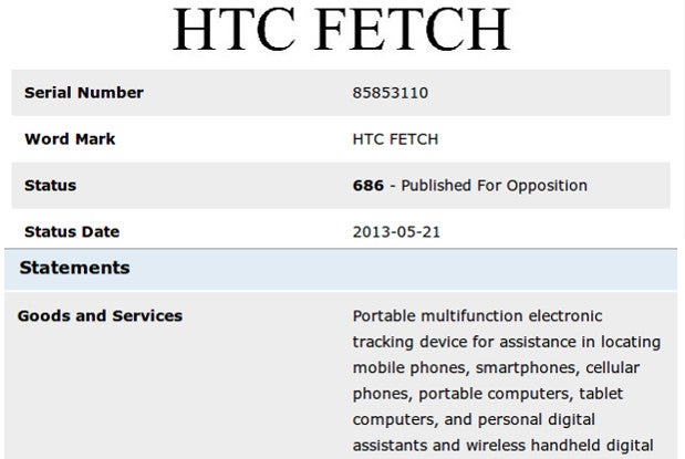 HTC applies for “Fetch” trademark in Taiwan, perhaps a new tracking and locator technology