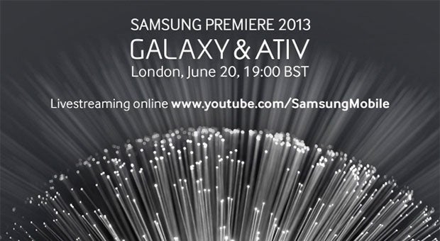 Samsung will be streaming the 'Premiere' Galaxy & ATIV event live on YouTube June 20th