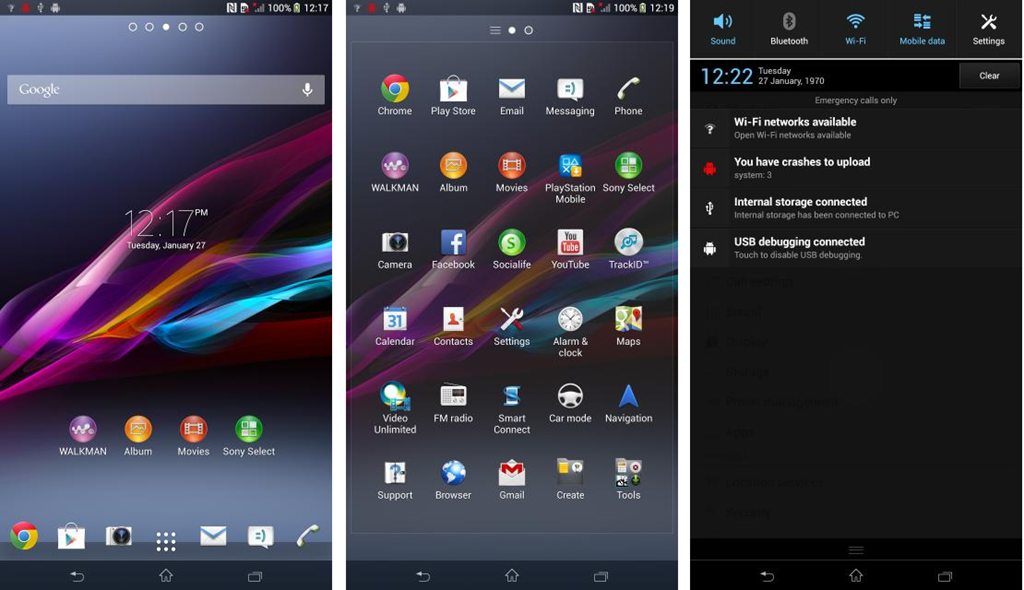Alleged Sony Xperia ZU phablet screenshots reveal more icon columns