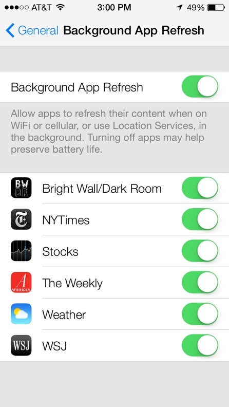 iOS background updates get Settings listing, but probably won&#039;t help Google Now