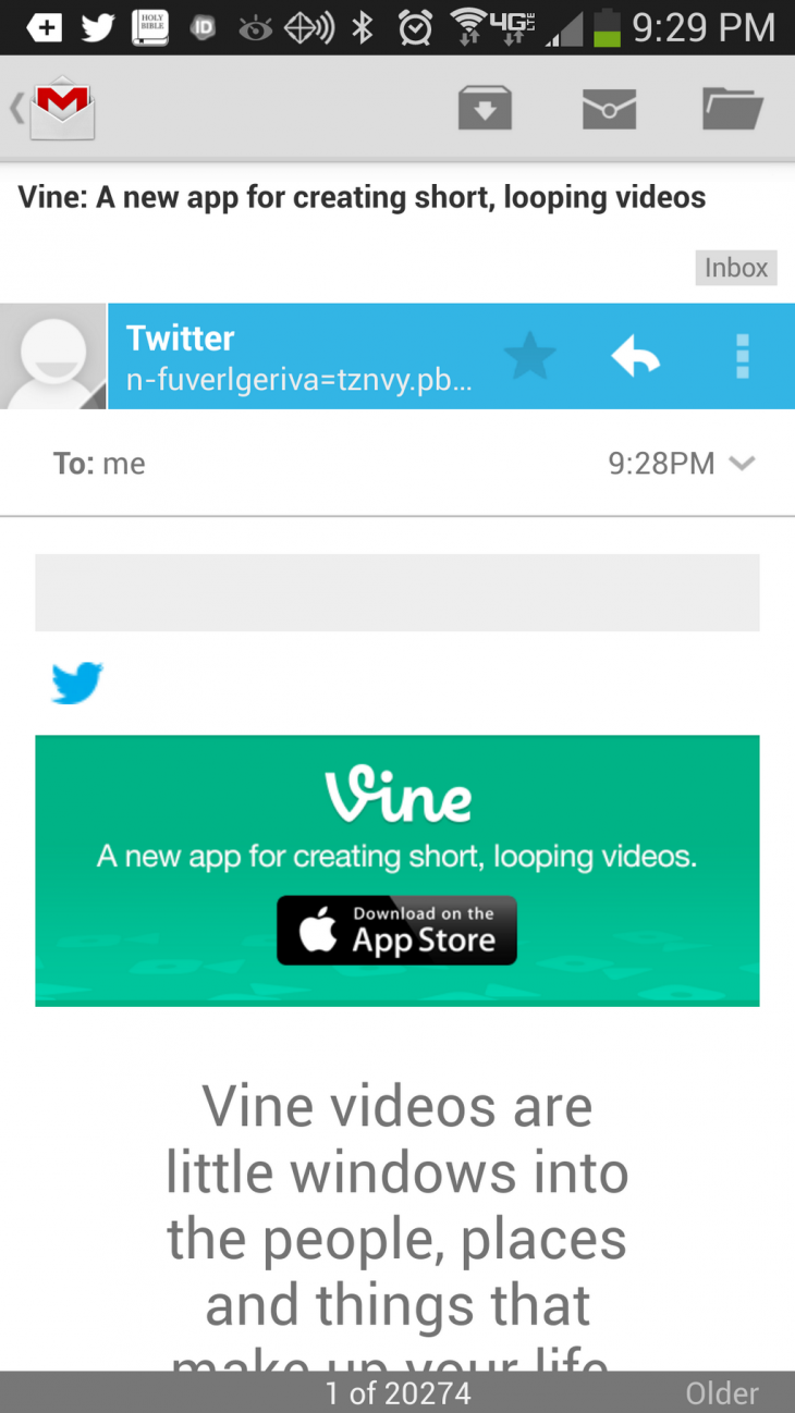 Vine already sending out promo e-mails to combat Instagram video