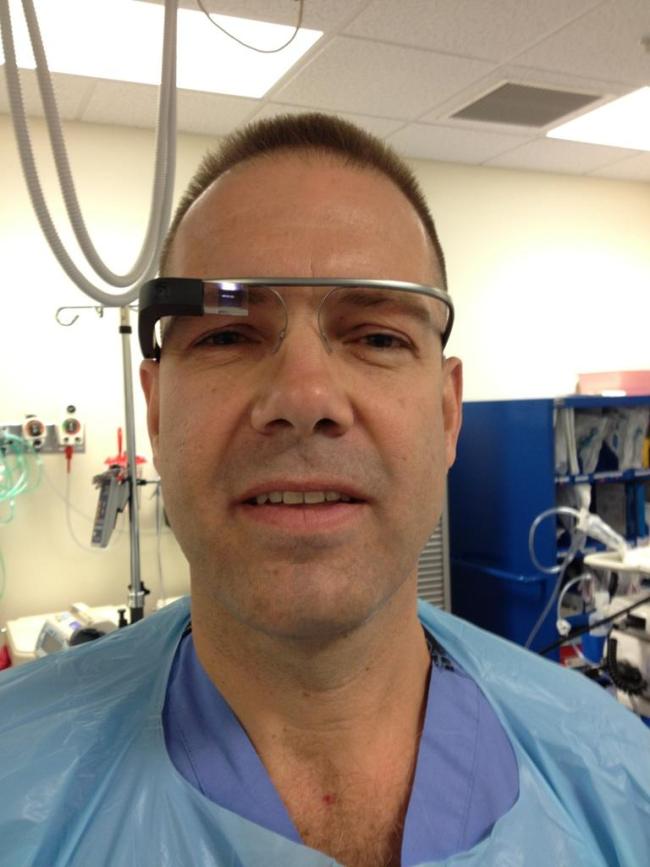 Dr. Rafael Grossman, wearing Google Glass in the OR - Google Glass used in the OR for the first time