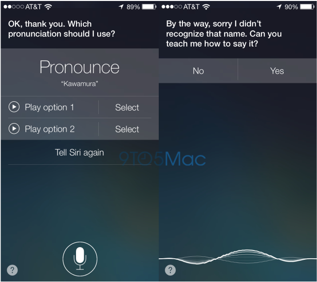 Siri now tries to learn tricky names - Siri learns how to pronounce names correctly in iOS 7