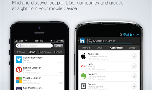 LinkedIn update for Android and iOS allows for searching jobs and more