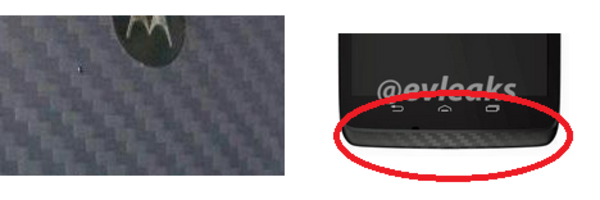 Comparing the back of the Motorola DROID MAXX (R) to the back of the mystery Motorola device - Motorola DROID MAXX image leaked