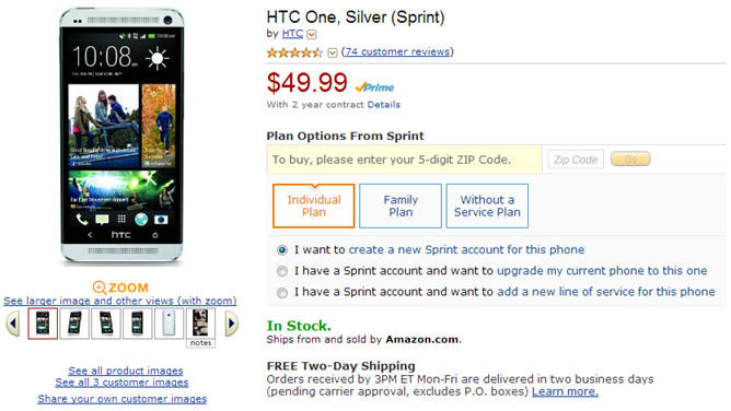 HTC One price slashed to $49.99