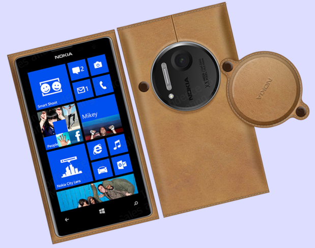 Have your Nokia Lumia 1020 enjoy the feel of leather on its rear...facing camera that is - Nokia's premium leather case for the Nokia Lumia 1020 is outed