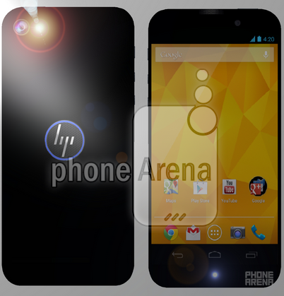 Leaked render of a new HP smartphone - Leaked render allegedly shows off mysterious new HP smartphone