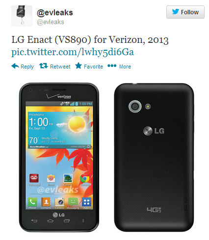 The LG Enact is a mid-range model said to be Verizon bound - LG Enact coming to Verizon as a new Android mid-ranger?