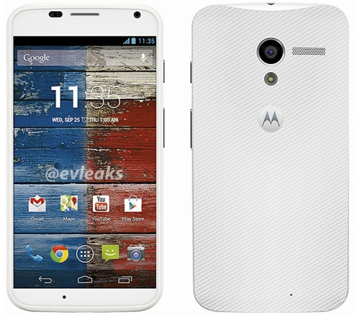 The Motorola Moto X in white - Motorola Moto X poses for yet another press shot, this time in white