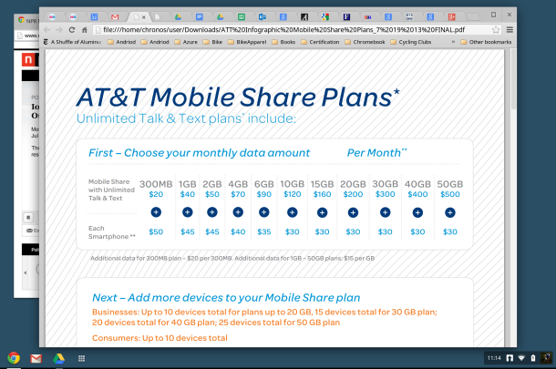 AT&amp;T's Mobile Share service after the new tiers are added - AT&T adds new tiers to its Mobile Share plan; Nokia Lumia 520 to be priced at $99.99 for GoPhone