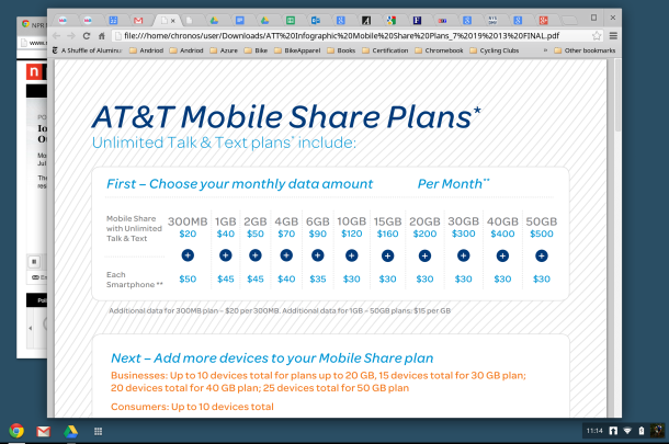 AT&amp;amp;T's Mobile Share service after the new tiers are added - AT&amp;T adds new tiers to its Mobile Share plan; Nokia Lumia 520 to be priced at $99.99 for GoPhone