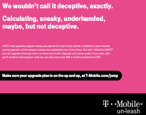 T-Mobile's full page ad in Tuesday's USA Today doesn't mince words - T-Mobile continues to rip AT&T in full page USAToday ad on Tuesday