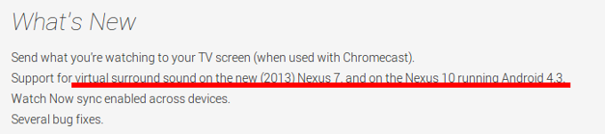 Android 4.3 to bring virtual surround sound to the Nexus 10