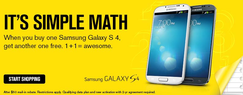 At Sprint, buy one Samsung Galaxy S4 and get a second one for free - Sprint offers BOGO on Samsung Galaxy S4