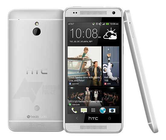 Press render of the AT&amp;T HTC One mini leaks out: BoomSound and UltraPixel in compact shell