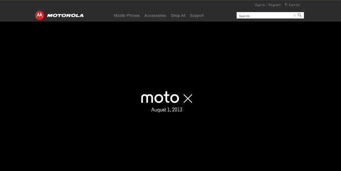 Motorola website prepares for tomorrow's Moto X announcement