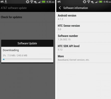 A hefty OTA update for the AT&amp;T HTC One is bringing support for more LTE bands - AT&T HTC One receives update to support new LTE bands