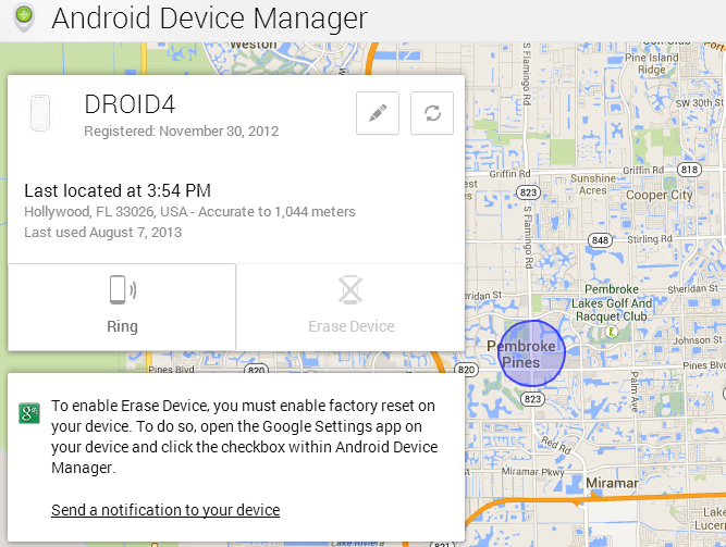 The Android Device Manager website can help you track your lost or stolen handset - Android Device Manager now active, ready to help you find your lost or stolen phone