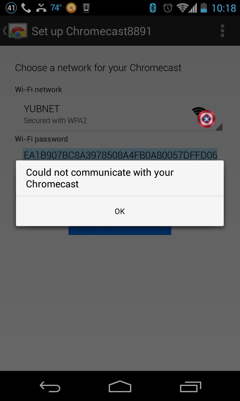 Too long a password will choke your Chromecast - Helpful tip: Chromecast is not hip with mega-long passwords