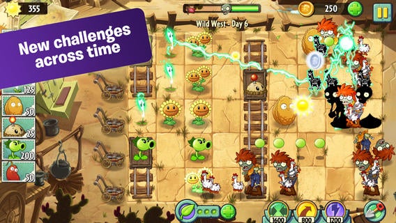 Controls look cramped on the iPhone - Plants vs Zombies 2 Review