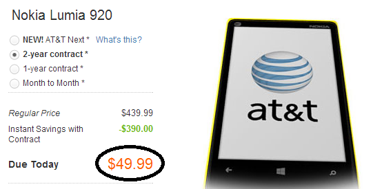 The Nokia Lumia 920 is now $99 at AT&amp;T - AT&T to launch the Nokia Lumia 925 next month?