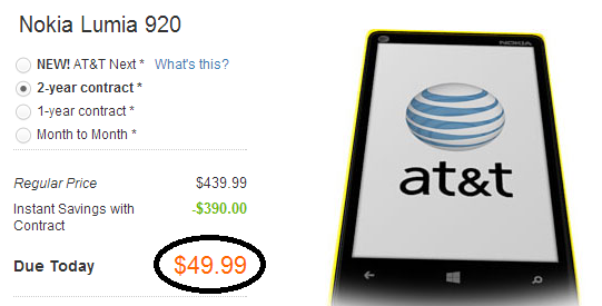 The Nokia Lumia 920 is now $99 at AT&amp;amp;T - AT&amp;T to launch the Nokia Lumia 925 next month?