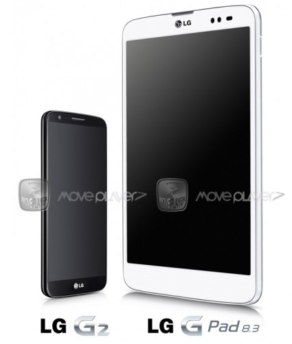 Render of the LG G Pad 8.3 compared to the LG G2 - LG G Pad 8.3 render shows a resemblance to the LG G2