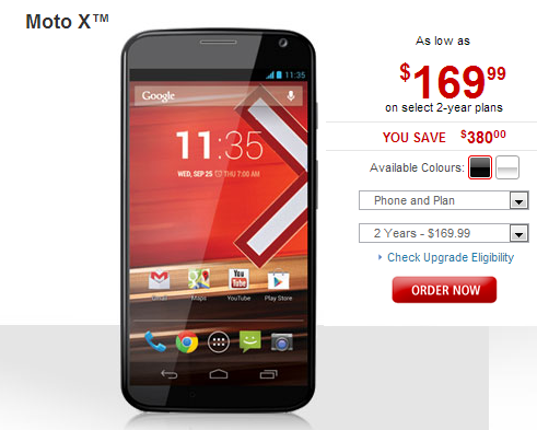 Rogers cuts the price of the Motorola Moto X by $20 - Rogers cuts Motorola Moto X price by $20