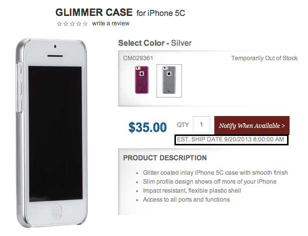Case Mate&#039;s website confirms September 20th launch date for the Apple iPhone 5C - Case Mate confirms September 20th launch date for the Apple iPhone 5C