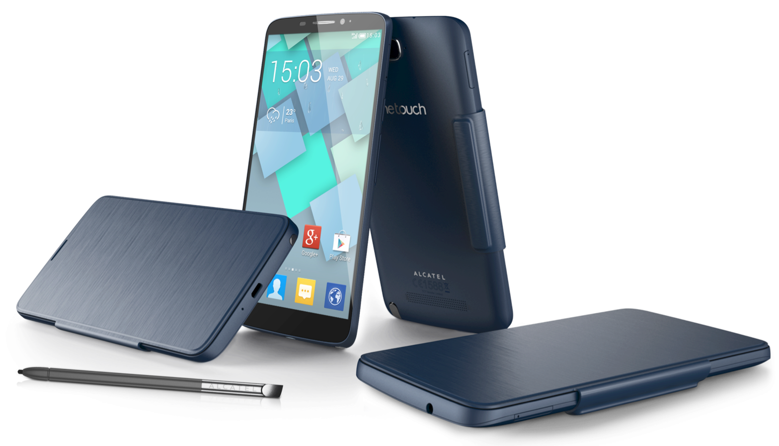 6&#039;&#039; Alcatel One Touch Hero phablet goes full out: pico projector, companion handset, E-Ink/LED covers
